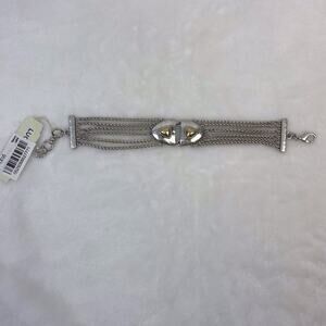 LUCKY BRAND Mixed Metal Geometric Chain Layered Western Bracelet NWT